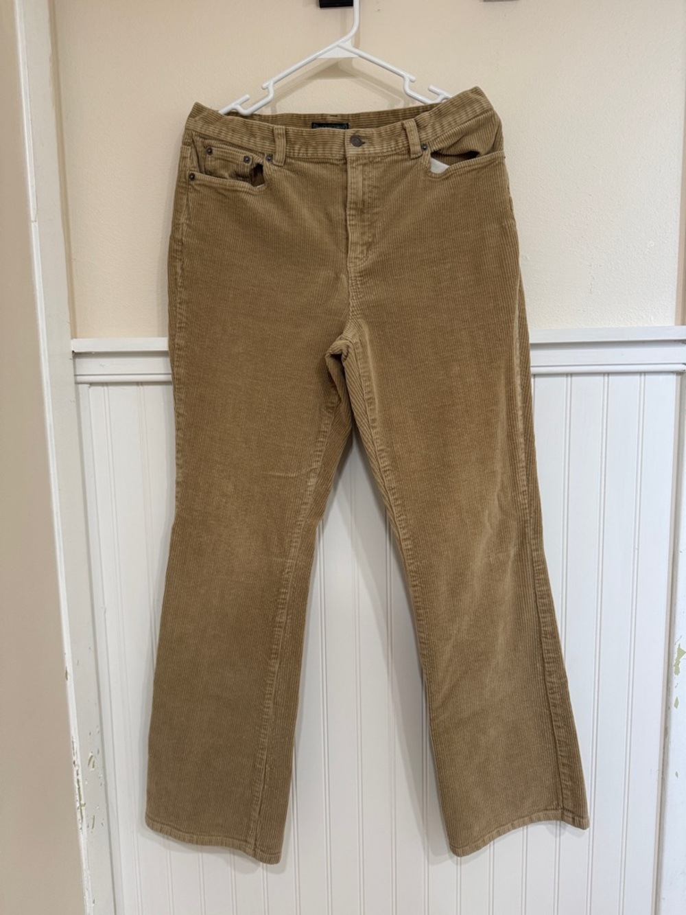 Ralph Lauren Corduroy Pants in Camel with Dark Green Label